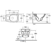 Унитаз GLOBO DAILY подвесной цвет белый арт-DAS03BI — фото 3, Подвесные унитазы