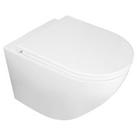 Унитаз подвесной Azario PRO (круглый) СКРЫТОЕ ТОРНАДО безободковый унитаз в комплекте с сидением микролифт скрытая система смыва 490*370*360 мм арт-PRO-0001 UQ3 — фото 1, Подвесные унитазы