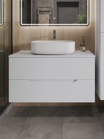 Orange Line Li-100TuwMDF+B07-540W тумба с раковиной подвесная 100 см, белый Li-100TuwMDF+B07-540W — фото 3, Тумбы с раковиной