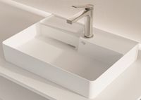 CREAVIT Раковина мебельная накладная БЕЛАЯ МАТОВАЯ арт-RB062-00MB42E-0000 — фото 1, Раковины накладные