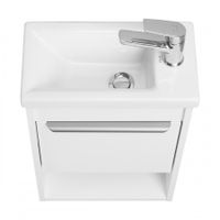 Тумба-умывальник ХОУП 40, 1 дв., подвесная, белый матовый (под раковину МИРАНДА 40) 1A287101HP2B0 — фото 3, Тумбы под раковину