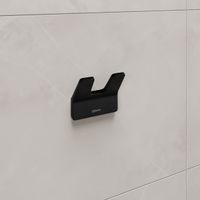 Крючок двойной SMOOTH LINE для полотенец, черный арт-9712005 — фото 1, Крючки для полотенец