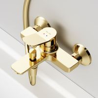 F85A10099 X-Joy, смеситель д/ванны/душа, золото — фото 2, Смеситель для ванны