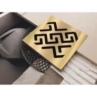 Трап BERGES водосток PLATZ Antik 150х150, бронза, S-сифон D50 H60 боковой арт-094161 — фото 9, Трапы для душа