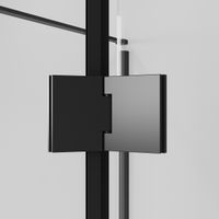 Душевое ограждение Niagara Nova NG-6832-34ВLACK (100х100х195) квадрат,черный матовый,двери распашные,стекло прозрачное,1 место NG-6832-34BLACK — фото 11, Квадратные душевые уголки