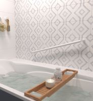 Поручень прямой Поручень Сунержа прямой d 28 мм / L 800 Матовый белый арт-30-3012-0800 — фото 2, Поручни для ванной