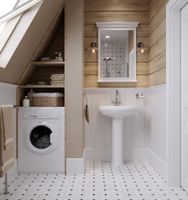 Умывальник "Вест" 57,5 см. с отв., с переливом (хром. кольцо) 1 сорт SANTERI 131118S0011B0 — фото 3, Раковины напольные