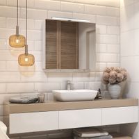 Зеркальный шкаф VIGO Plaza 80 подвесной белый арт-zsh.PLA.80.El — фото 4, Зеркальные шкафы в ванную