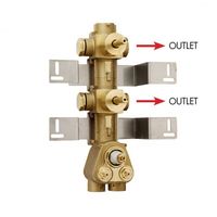 Встраиваемая часть Bossini Z030201000 для термостата для ванны и душа на 2 потребителя с 2 вентилями — фото 2, Встраиваемые душевые комплекты