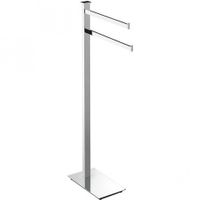 Стойка COLOMBO DESIGN UNITS B9103 напольная с 2 полотенцедержателями цвет хром — фото 2, Душевые стойки