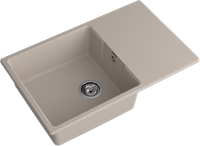 GRANFEST Мойка URBAN 678L 1-чаша+крыло 780*490мм песочный арт.GF-UR- арт-678L песочный — фото 1, Кухонные мойки