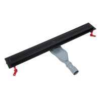 Лоток душевой, сифон 360, комбинированный затвор, перфорированная решетка, 800мм, черный, IDDIS, арт-975B8BL20DZ — фото 2, Душевые лотки