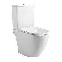 Унитаз-компакт напольный безободковый с бачком AQUATEK ЕВРОПА AQ2903T-00 630*385*815 мм, горизонтальный выпуск, смыв ТОРНАДО, тонкое сиденье с механизмом плавного закрывания, крепеж — фото 1, Напольные унитазы