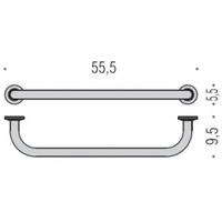 Поручень COLOMBO DESIGN CONTRACT B9721 цвет хром — фото 1, Поручни для ванной