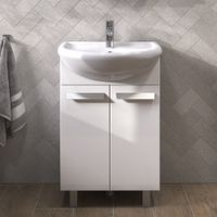 Тумба под раковину VIGO Hoska 55 напольная белый (229) — фото 2, Тумбы под раковину