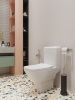 ЛАЙН RIMLESS Унитаз-компакт безободковый, арм. 2-х уровн.,сид. дюро, тонкое, soft-close САНТЕК 1WH501573 — фото 6, Напольные унитазы