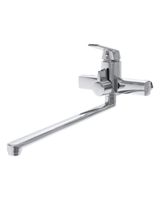 OneLife смеситель для ванны однорычажный полимерный универсальный излив, хром арт-P02-211cr — фото 3, Смеситель для ванны