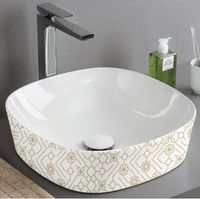 Товар: Раковина Artceram Ghost накладная без отверстий цвет белый/декор el moro GHL001 01 90 - фото 1 Раковина Artceram Ghost накладная без отверстий цвет белый/декор el moro GHL001 01 90 — фото 1, Раковины накладные