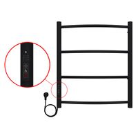 Полотенцесушитель электрический AZARIO VERONA 500/600 4 секции, диммер слева, черный арт-AZ04756B — фото 3, Электрические полотенцесушители