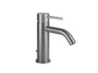 Смеситель для раковины, Gessi, Intreccio, тип открывания воды-однорычажный, отверстия для монтажа-1, высота, мм-159, вынос излива, мм-123, донный клапан-есть, тип подводки-гибкая, стандарт подвода воды-3/8", цвет-Steel Brushed арт-54101.239 — фото 2, Смесители для раковины