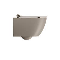 унитаз подвесной PURA безободковый с водоворотной системой смыва Swirlflush фаянсовый серый беж матовый арт-881605 — фото 1, Подвесные унитазы