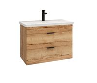 Тумба подвесная "ФОРТА-70 см" с 2-я ящ. дуб галифакс (ум.Фостер-70) арт-107003 — фото 1, Тумбы под раковину