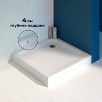 Душевой поддон квадратный RGW SMC-C-088 90x90, белый, арт-12350199-01 — фото 2, Стеклопластиковые душевые поддоны