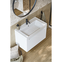 Подвесная тумба с одним ящиком 81 см, цвет белый с умывальником арт-VAN01081 — фото 3, Тумбы с раковиной