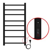 Полотенцесушитель электрический AZARIO PARMA 400/800 8 секций, диммер справа, черный арт-AZ10848B — фото 3, Электрические полотенцесушители