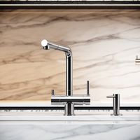 Смеситель для кухни SANCOS Spin с поворотным и вытяжным изливом, c краном для фильтрованной воды, цвет брашированный никель, арт. арт-SC4015BN — фото 4, Смесители для кухни