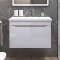 Тумба под раковину VIGO Grani 80 подвесная дуб золотой (166 дуб золотой) — фото 2, Тумбы под раковину