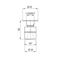 Форсунка боковая Bossini Tondo Mas I00147.030 цвет хром — фото 2, Душевые форсунки