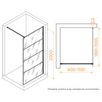 Товар: Душевая перегородка RGW WA-019B 1000 351001910-84 - фото 5 Душевая перегородка RGW WA-019B 1000 351001910-84 — фото 5, Душевые перегородки