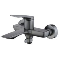 Смеситель для ванны Azario Lursy с ручным душем, керамический картридж, шланг 150 см, графит арт-AZ-K3049GR — фото 1, Смеситель для ванны