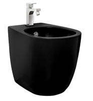 Биде SIMAS VIGNONI Напольное приставное с одним отверстием цвет черный матовый VI04.NM — фото 1, Биде напольные