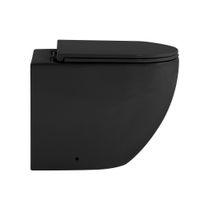 Унитаз ABBER Bequem приставной черный матовый, безободковый, смыв торнадо арт-AC1111TMB — фото 11, Приставные унитазы