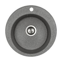 Мойка кухонная ШЕЛЛИ 50, круглая, серый 1A734732SS230 — фото 1, Кухонные мойки