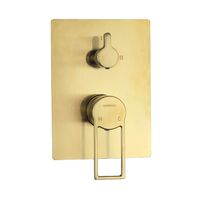 KUB смеситель скрытого монтажа (мат.золото) арт-54-051-brg — фото 1, Встраиваемые смесители для душа