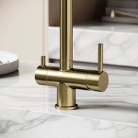 Смеситель для кухни SANCOS Foster с возможностью подключения фильтра для воды, брашированное золото, арт. арт-SC4014BG — фото 7, Смесители для кухни