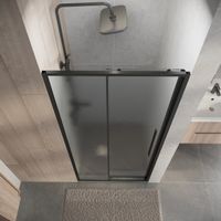 Дверь в нишу Niagara Nova (100х195) графит,раздвижная влево,стекло шиншилла,1 место арт-NG-34-L10CHGR — фото 6, Раздвижные душевые двери