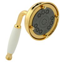 RICAMBI Ручной душ, 3-х позиционный, антикальций, латунь, бел./золото 20036 — фото 3, Лейки для душа