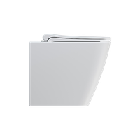 унитаз приставной NUBES безободковый с водоворотной системой смыва Swirlflush фаянсовый белый матовый арт-961009 — фото 2, Приставные унитазы