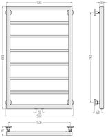 Полотенцесушитель водяной Сунержа Канцлер 800х500 Без покрытия 00-0254-8050 — фото 4, Водяные полотенцесушители
