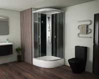 Товар: Душевая кабина Niagara Eco NG-3504-14BLACK (90х90х215) средний поддон(26см),стекло мозаика,4 места - фото 3 Душевая кабина Niagara Eco NG-3504-14BLACK (90х90х215) средний поддон(26см),стекло мозаика,4 места — фото 3, Душевые кабины