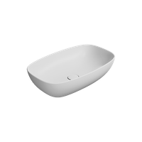 раковина накладная NUBES 60x38 без перелива белый матовый арт-978309 — фото 2, Раковины накладные