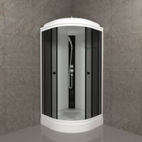 ДК Грэй-Вайт 90*90 А (7 мест+сифон D50, декор.крышка) арт-Щ0000067300 — фото 5, Душевые кабины