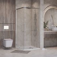 Товар: Душевое ограждение Niagara Nova NG-6629-34 (90х90х195) квадрат,хром,двери раздвижные,стекло прозрачное,1 место - фото 2 Душевое ограждение Niagara Nova NG-6629-34 (90х90х195) квадрат,хром,двери раздвижные,стекло прозрачное,1 место — фото 2, Квадратные душевые уголки