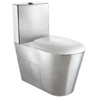 Унитаз из нержавеющей стали со сливным баком 680х370х620 матовый, 13016.S 13016.B — фото 1, Аксессуары и оборудование для общественных мест