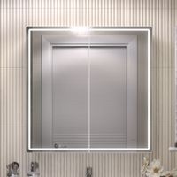 Зеркальный шкаф VIGO Geometry Comfort 80 подвесной белый (221) — фото 2, Зеркальные шкафы в ванную