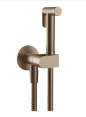 Гигиенический душ, Gessi, с предохранительным клапаном, шланг-есть, длина шланга, мм-1250, держатель-есть, цвет-Copper Brushed PVD арт-45126.708 — фото 1, Гигиенические души